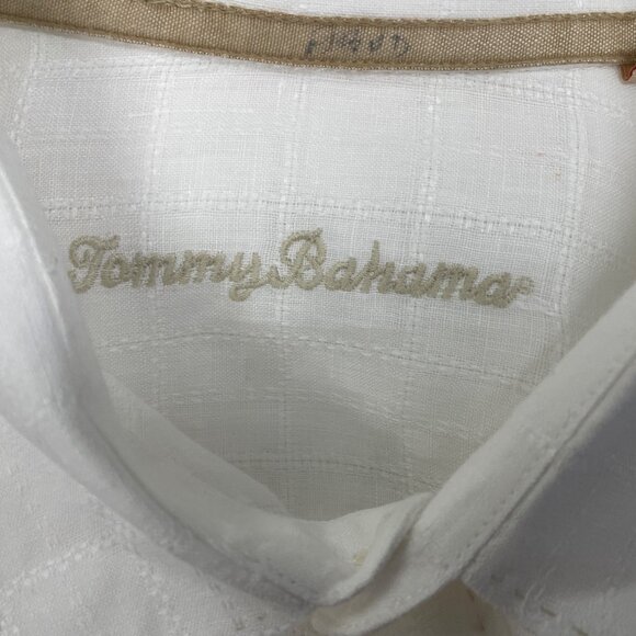 Tommy Bahama Mens White Long Sleeve Button-Up Shirt Casual Lightweight Size XXL - Picture 5 of 7